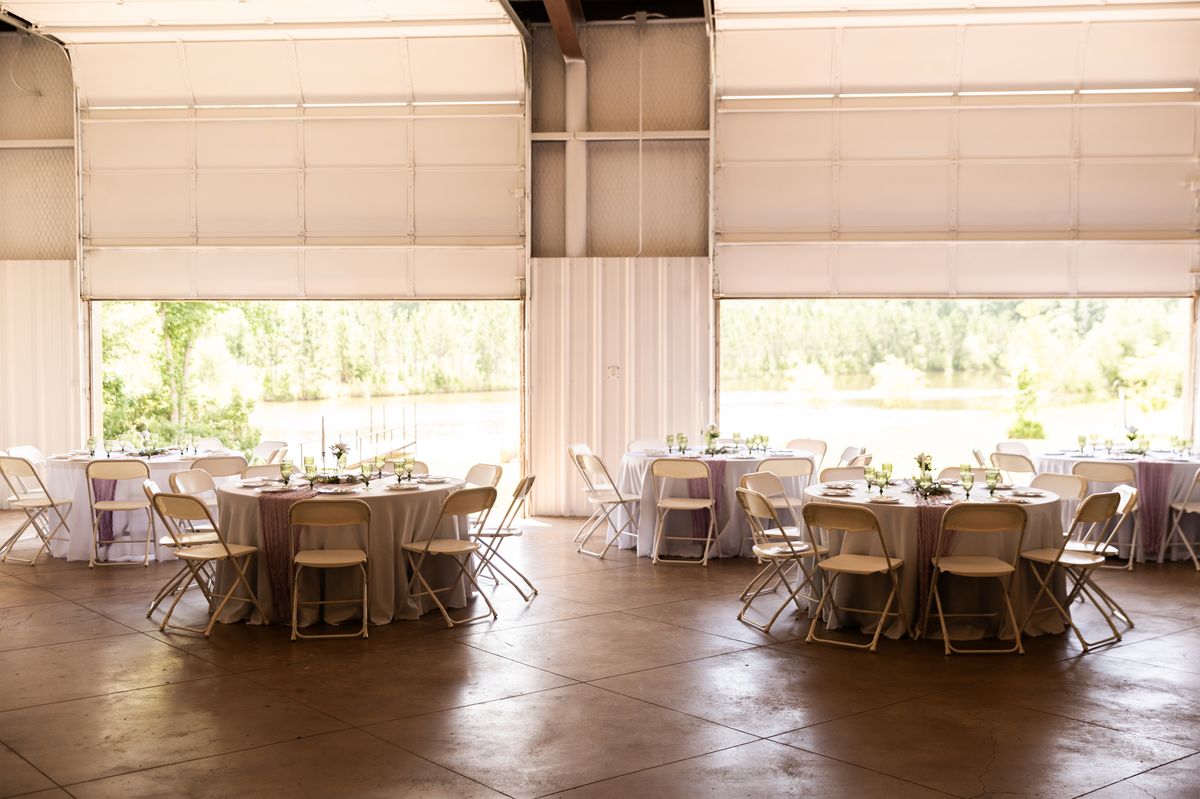 Reception seating with East Texas countryside views